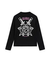 Load image into Gallery viewer, Black Longsleeve Roses - QUBO Worldwide
